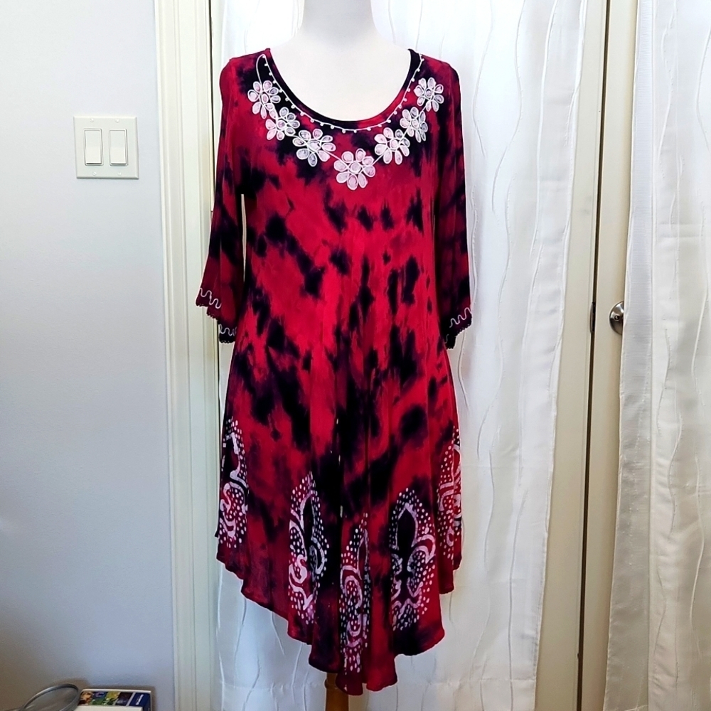 Tie Dye 3/4 Sleeve Dress